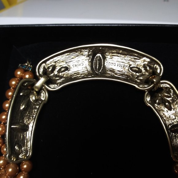 HEIDI DAUS Crystal & Faux Pearls Necklace w/ Box~ Looks New.. - Picture 4 of 7